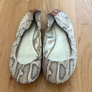 Coach Snakeskin Ballet Flats